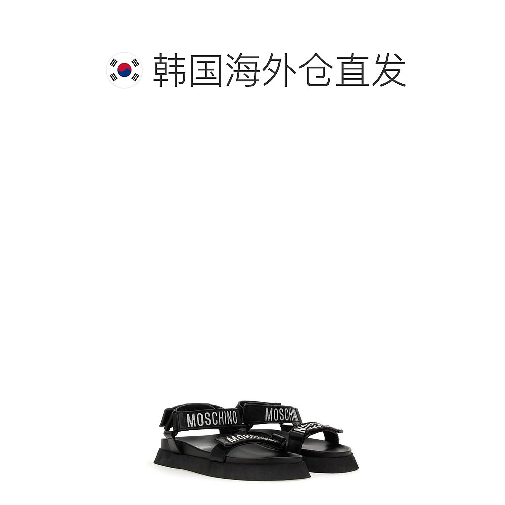 韩国直邮MOSCHINO24SS凉鞋男MB16024G1I GP0000BLACK - 图1