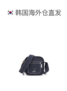 韩国直邮Kangol 通用款女包 牛仔 小型 斜跨包 3307 深蓝色