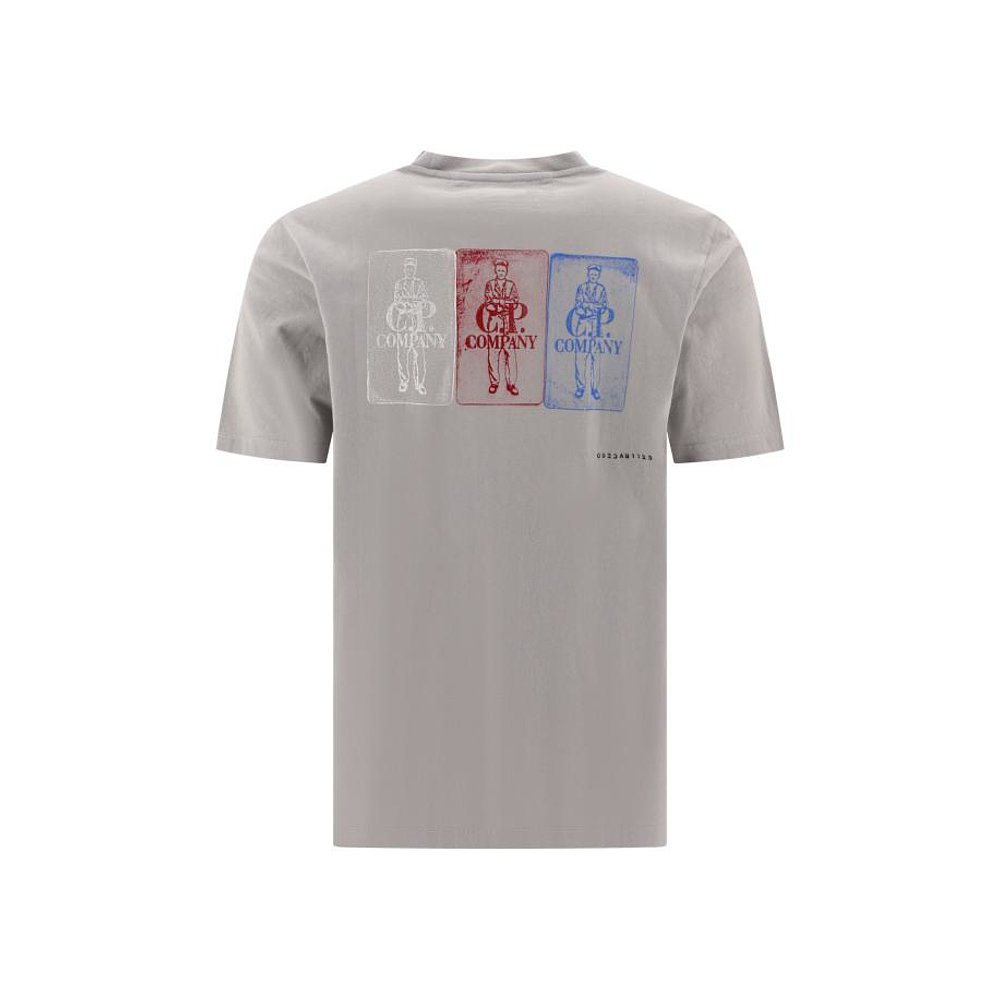 韩国直邮C.P. COMPANY24SS短袖T恤男16CMTS288A005431G913 Grey - 图0