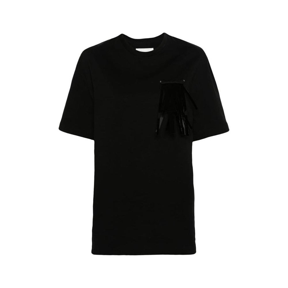 韩国直邮JIL SANDER24SS长袖T恤女J03GC0123 J20035 001BLACK - 图0