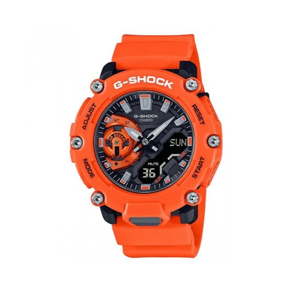 韩国直邮G-SHOCK 卡西欧复古运动小方块表GA-2200M-4ADR-ORANGE - 图0