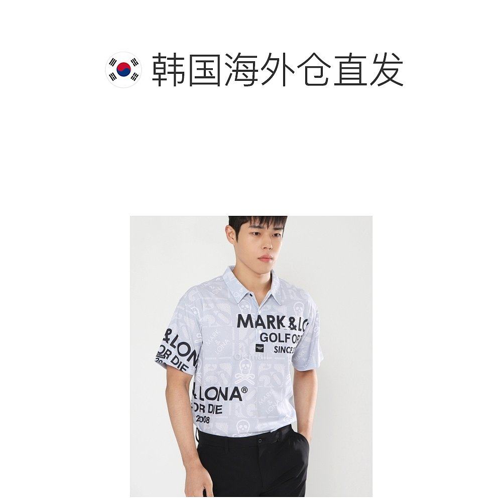 韩国直邮Mark&Lona FLOG 领 Polo 衫 男士短袖上装 2024年夏季款,淘宝优惠券,粉丝福利购,淘宝优惠卷