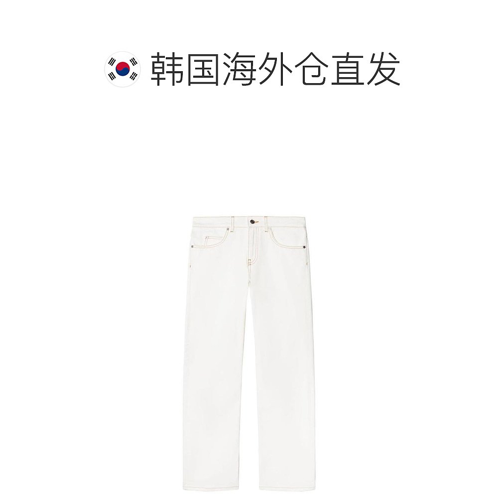 韩国直邮OFF WHITE24SS牛仔直筒裤女OWYA059S24DEN001VINTAGE WHI - 图1