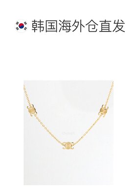 韩国直邮CELINE 迷你凯旋黄铜项链，镀金饰面（460MS6BRA 35OR）