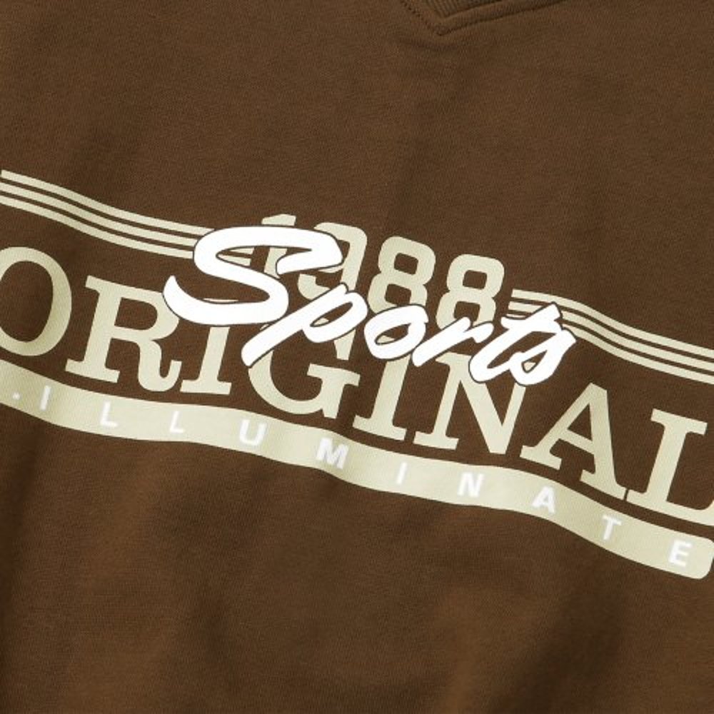 韩国直邮FILLUMINATE 公用卫衣Sports Block Sweat Shirt-Brown - 图2