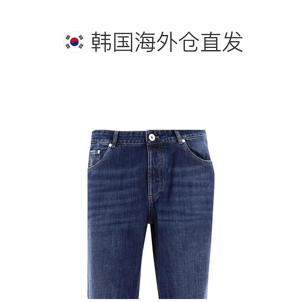 韩国直邮BRUNELLO CUCINELLI24SS牛仔直筒裤男M0Z37D3210C1468 Bl - 图1