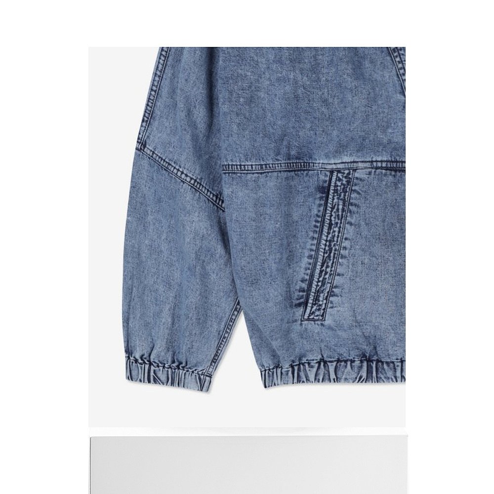 韩国直邮ISABEL MARANT HT0109HAA1H33H30BUHALF ZIPUP DENIM HOO - 图3