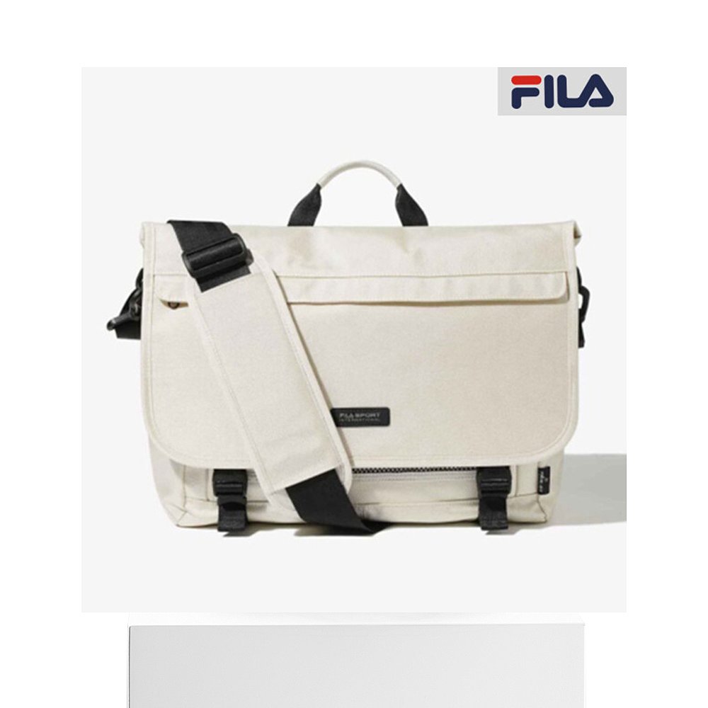 韩国直邮Fila 单肩包 [FILA] 基本款 邮差包 FS3BCF5021X-奶油 - 图3