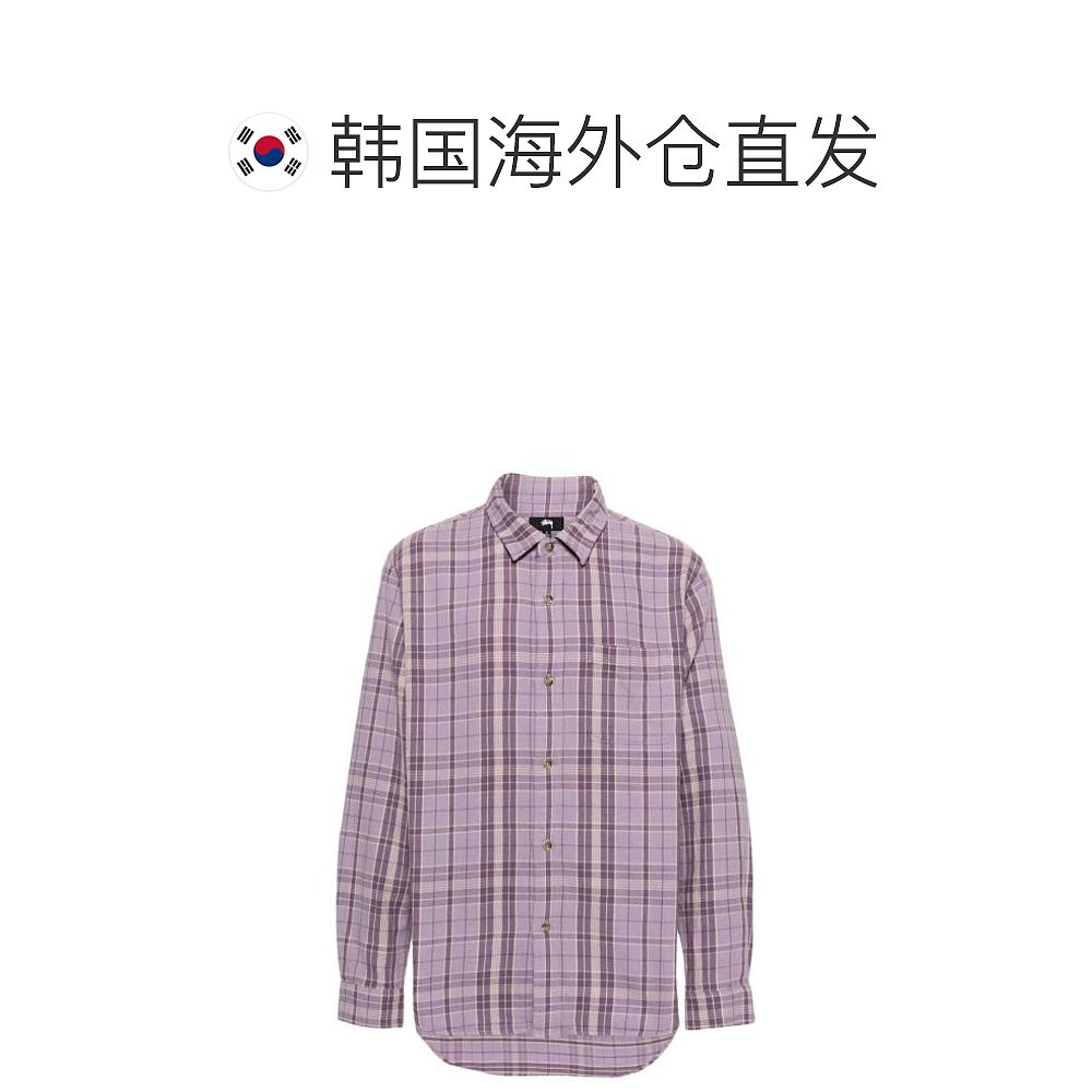 韩国直邮STUSSY24SS长袖衬衫男1110303 LAVE PURPLE-图1