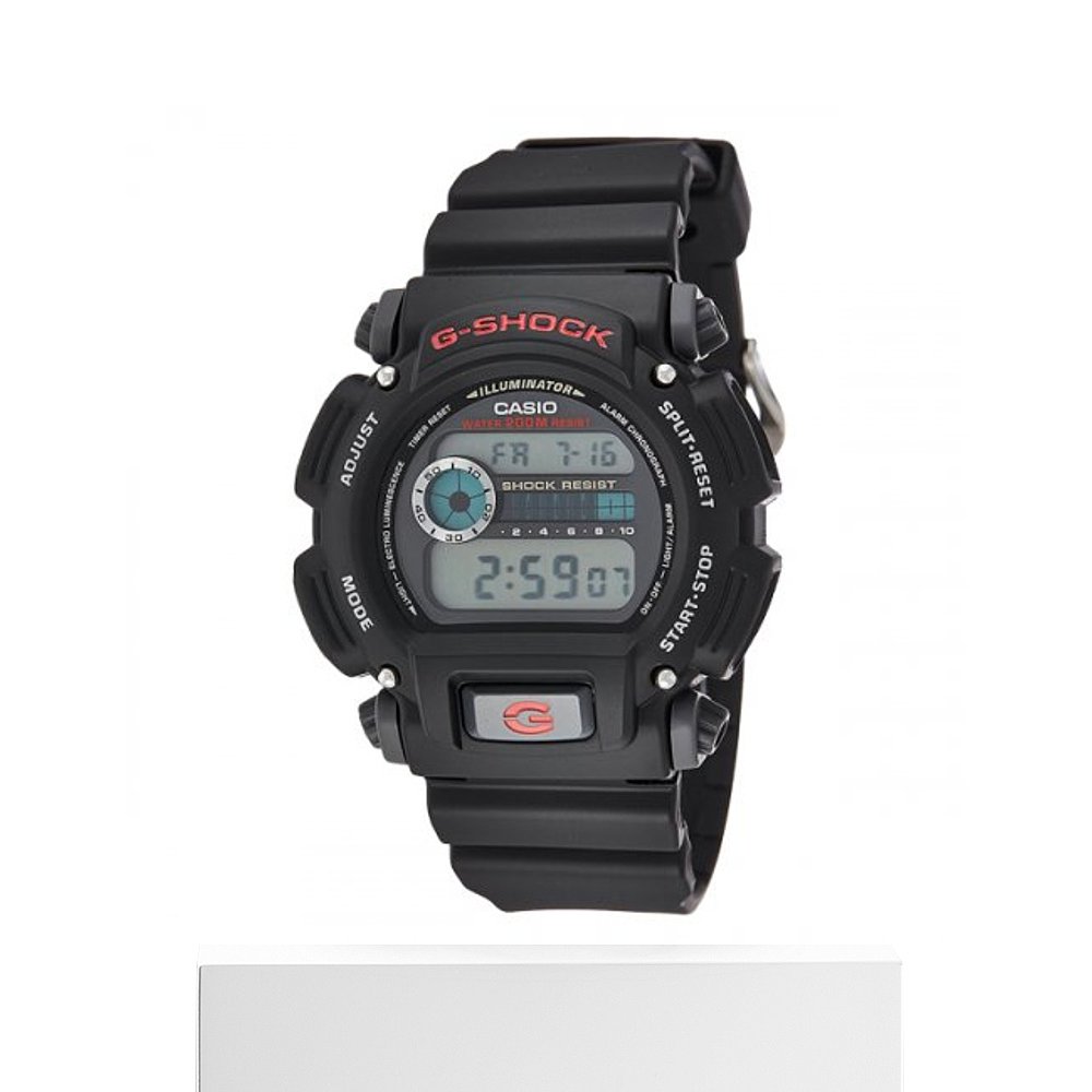 韩国直邮G-SHOCK 卡西欧复古运动小方块表DW-9052-1DR-BLACK - 图3