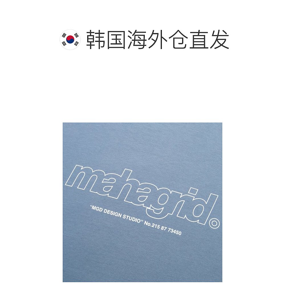韩国直邮MAHAGRID 新款潮牌日常休闲百搭短袖t恤MG2CMMT508ALB - 图1