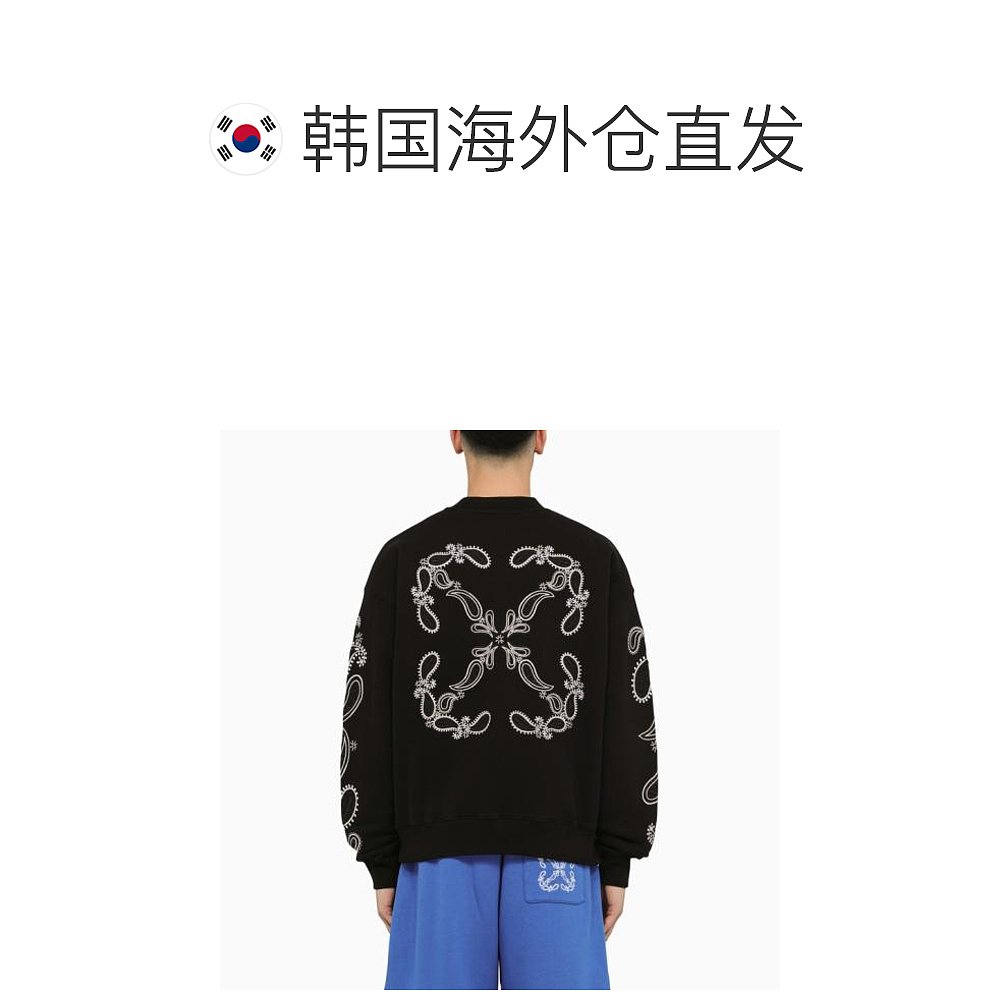 韩国直邮OFF WHITE24SS短袖T恤男OMBA054S24FLE002Black - 图1