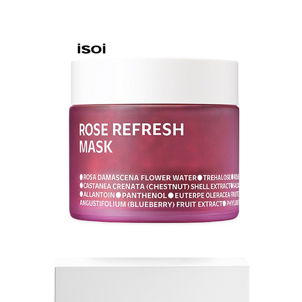 韩国直邮Isoi伊所爱玫瑰花瓣面膜女款呵护肌肤保湿补水清爽80g - 图2