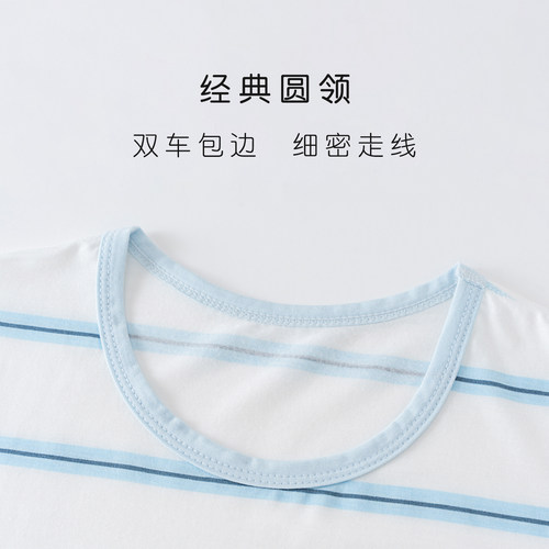 男童家居服夏季薄款透气短袖短裤抗菌凉感宽松男宝舒适睡衣套装 - 图1
