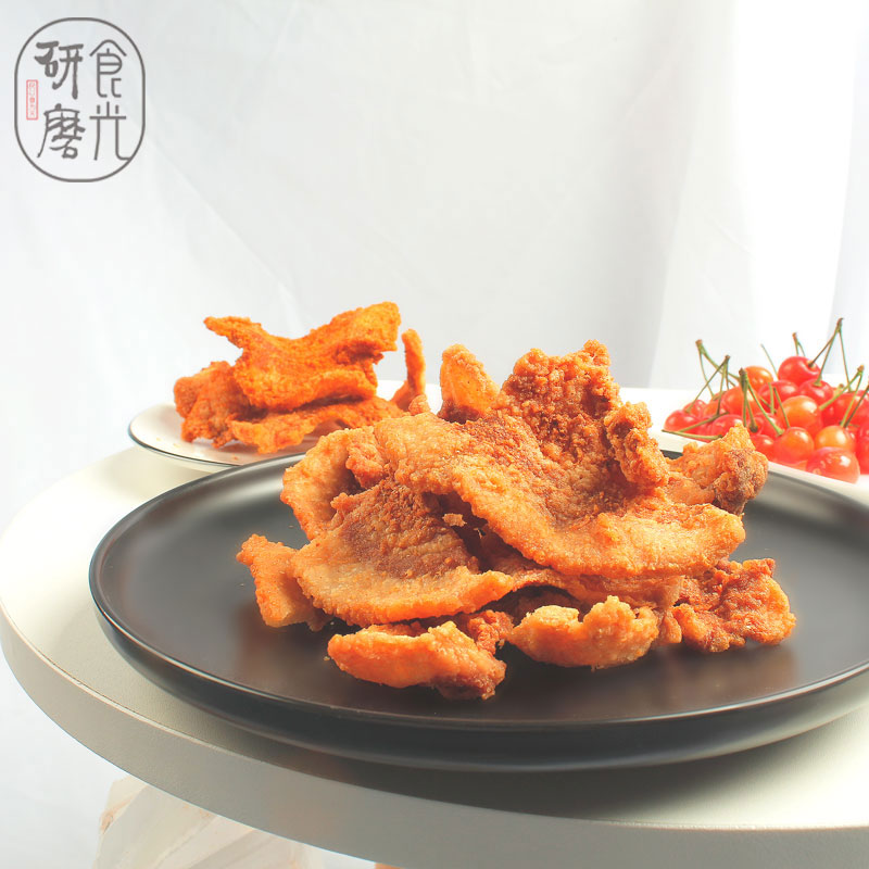 研磨食光香酥炸猪油渣脆皮五花肉温州特产休闲零食小吃175g*3-图2