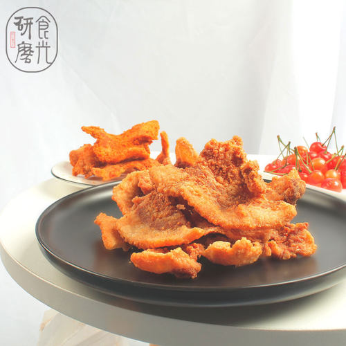 研磨食光时光 酥脆猪油渣零食小吃温州特产猪油粕脂渣酥炸五花肉 - 图2