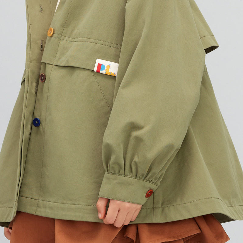 播broadcute童装秋季新款男女童时尚设计感纽扣短外套KEQ3W514,淘宝优惠券,粉丝福利购,淘宝优惠卷