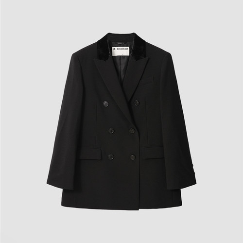 【播奥莱】播商场同款双排扣西装外套秋通勤简约西服女BDQ3XD0177 - 图3