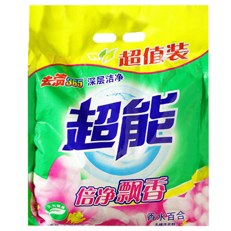 超能洗衣粉深层洁净1.008 kg*6包 齐江居家日用洗衣粉