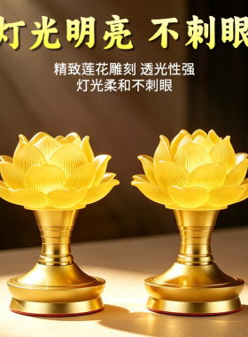 供佛灯琉璃灯佛前供灯家用防风长明灯佛堂供奉灯具长明供灯