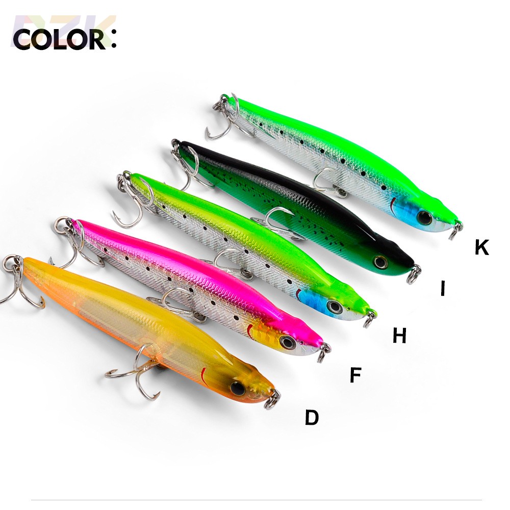 镭射路亚饵 远投沉水铅笔10cm/15g 6#三本钩路亚假饵垂钓渔具高j2 - 图1