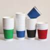 Disposable hot drink coffee cup thickened corrugated