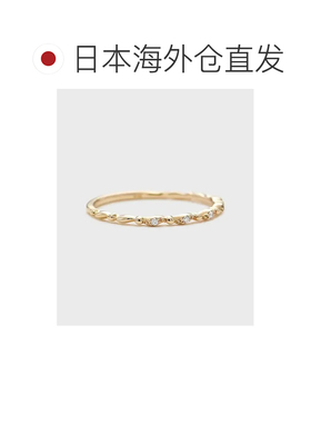 日本直邮NOJESS 女士K10钻石戒指 优雅白鹅湖泳设计 五颗钻石镶嵌