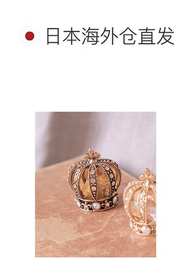 1h可退 日本直邮Chalmiere 女士皇冠戒指 镶钻设计 高级感饰品 BL