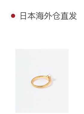 1h可退 日本直邮Fruitsjolie 女士925银24K镀金珍珠戒指 典雅成熟