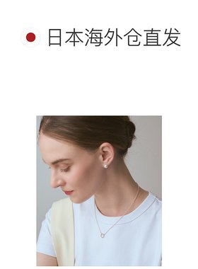 1h可退 日本直邮agete 阿卡朵 女士银饰钻石项链 简约设计 可叠戴