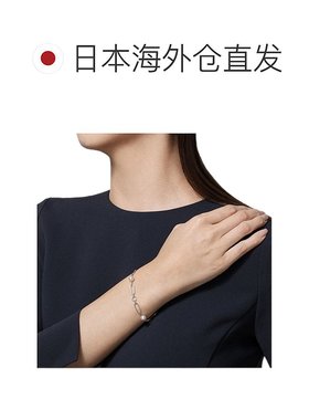 日潮跑腿MIKIMOTO御木本Akoya珍珠18K白金手镯粗链条休闲手链