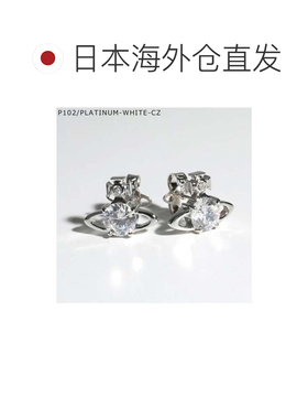 日本直邮Vivienne Westwood 耳环 REINA 金绿耳针耳钉锆石配饰