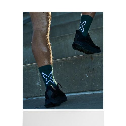 日本直邮2XU 袜子Vector Light Cushion 中筒袜彩色袜子Vector足U - 图3