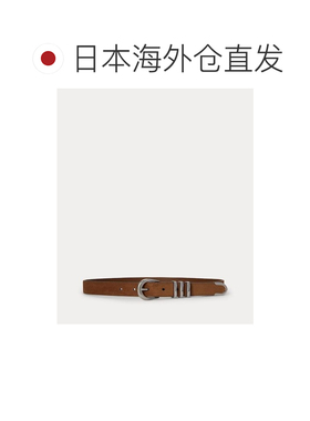 日本直邮Ralph Lauren 金属守护者 麂皮 紧身腰带 皮带 细腰带