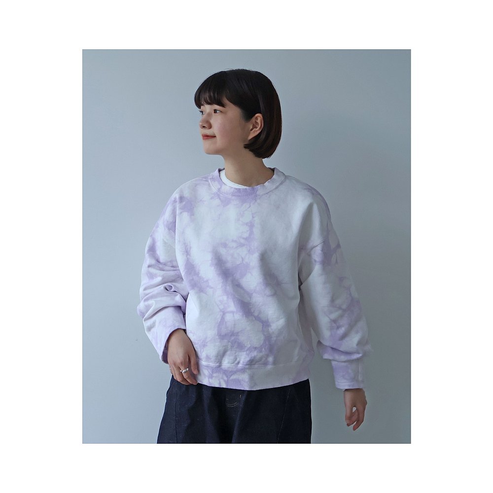 1h可退 日本直邮yuni 女装 高支棉 裹毛 纱染短款套头卫衣 1701CT - 图0