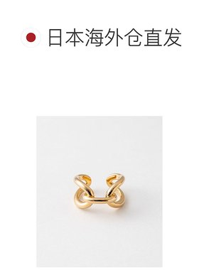 1h可退 日本直邮Jouete 女士无性别戒指 黄金色银925镀黄金 黑色9