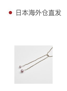 日本直邮日潮 agete 阿卡朵银色烟晶/淡水珍珠项链