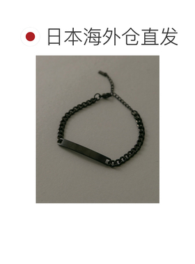 日本直邮SMELLY 男士 全黑色手术钢手链 宽松链条设计金属方扣 SM