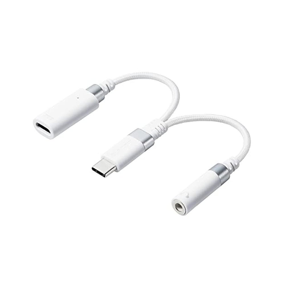 【日本直邮】Elecom宜丽客音频适配器USB C&3.5mm白色MPA C35CSDP-图0