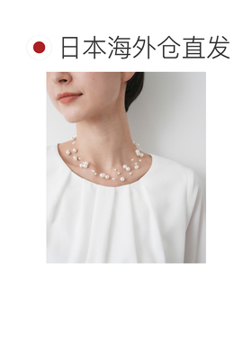 日本直邮Dessin 女士 三连珍珠风格项链 F5805220202601