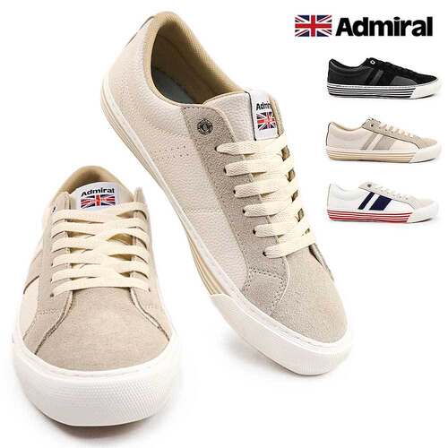 日本直邮Admiral Leicester 低帮运动鞋 AD611 男士英国国旗绒面 - 图0