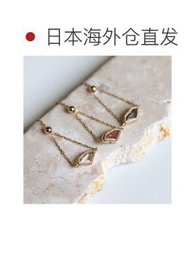 日本直邮cui-cui 女士 10K黄金钻石造型彩宝链式戒指 756870