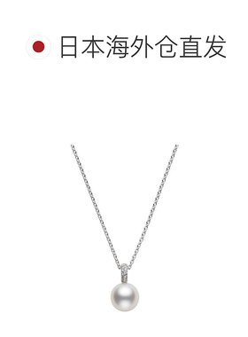 日潮跑腿MIKIMOTO御木本 白色南海珍珠钻石吊坠 18K白金 珍珠约10