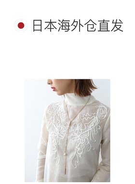 日本直邮Three Four Time 女士珍珠滑动项链 优雅时尚配饰 易于穿