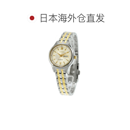 日本直邮西铁城 PD7154-61P 女士自动机械日历腕表模拟指针香槟金 - 图1