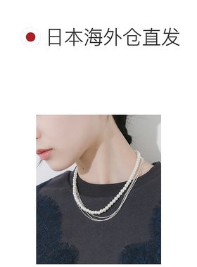 1h可退 日本直邮SMELLY 女士 珍珠链条叠戴项链 设计感奢华叠层 S