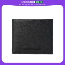 (Japanese direct mail) Emporio Armani Amani mens wallet black small leather Y4R167