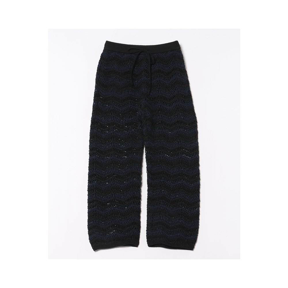 1h可退 日本直邮COOHEM 女士金光闪闪透气针织直筒长裤 2025AGGS6 - 图0