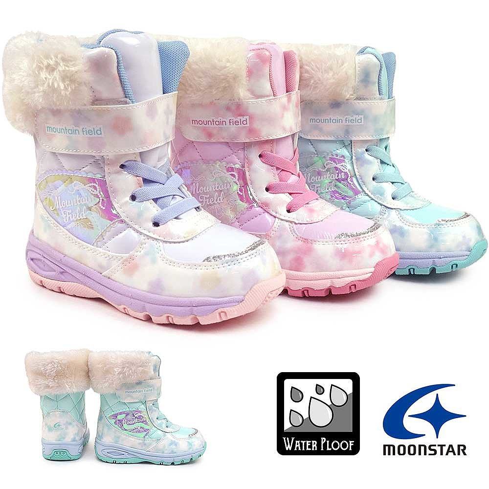 日本直邮MoonStar 儿童防水靴 MF WC063保暖防滑Boa 系带雪地/山/,淘宝优惠券,粉丝福利购,淘宝优惠卷