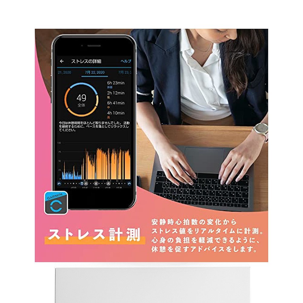 【日本直邮】Garmin佳明运动量计数器智能手表金色010-02700-7-图3